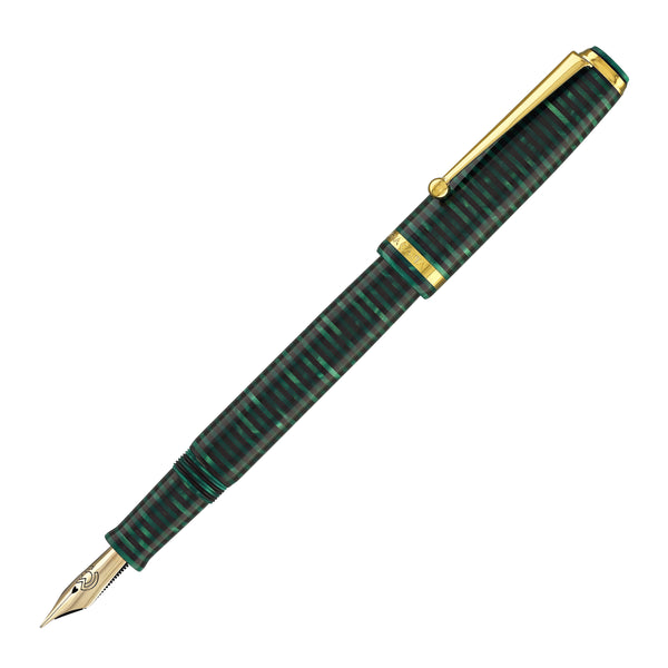 Magna Carta MAG 650 Fountain Pen in Malachite - 14kt Gold Flex Nib Fountain Pen