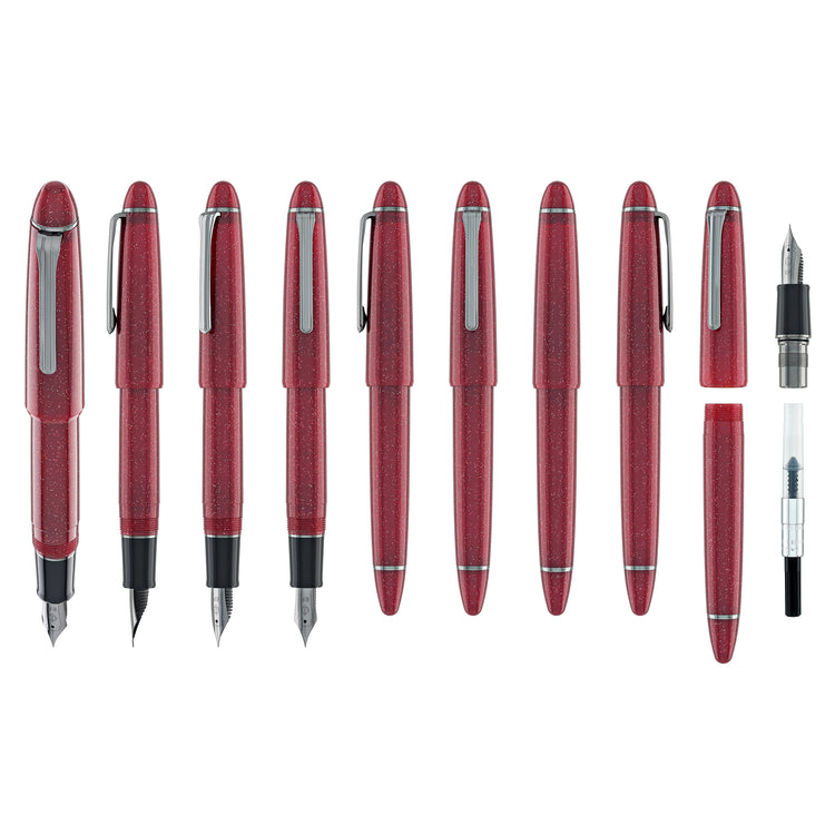 Sailor 1911 Casual L Galaxy Fountain Pen in Supernova Crimson, Black IP