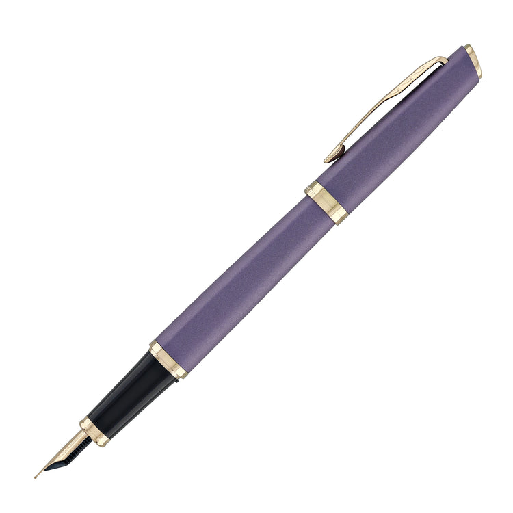 Parker Meridian Fountain Pen in Purple Lacquer with Pink Gold Trim
