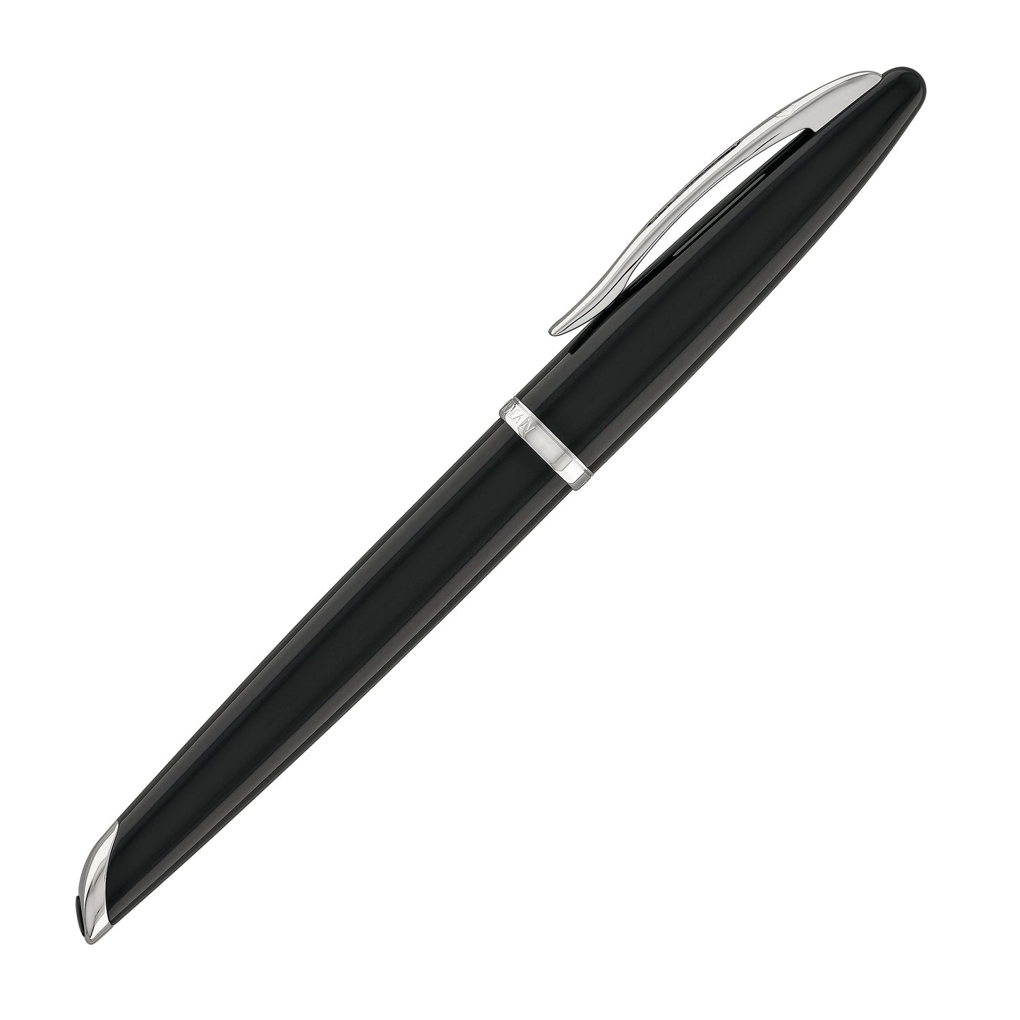 Waterman Carene Fountain Pen in Black Sea with Stainless Steel Trim - 18K Gold