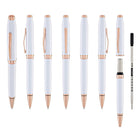 Cross Foundry Ballpoint Pen in Pearl White Lacquer with Rose Gold Appointments