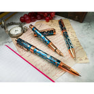 Conklin Endura Deco Crest Fountain Pen in Demo Blue with Rosegold Trim Fountain Pen