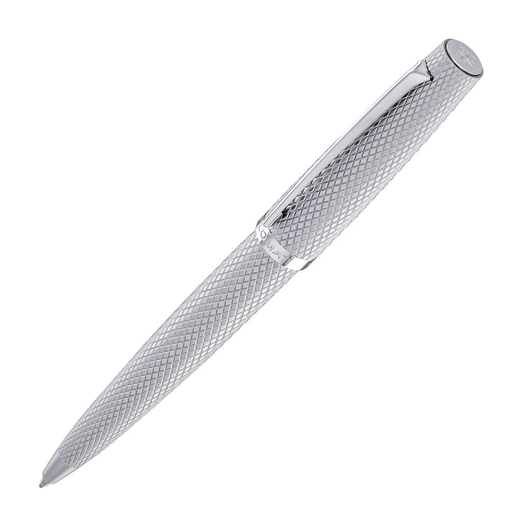 Diplomat Viper Ballpoint Pen in Silver Guilloche