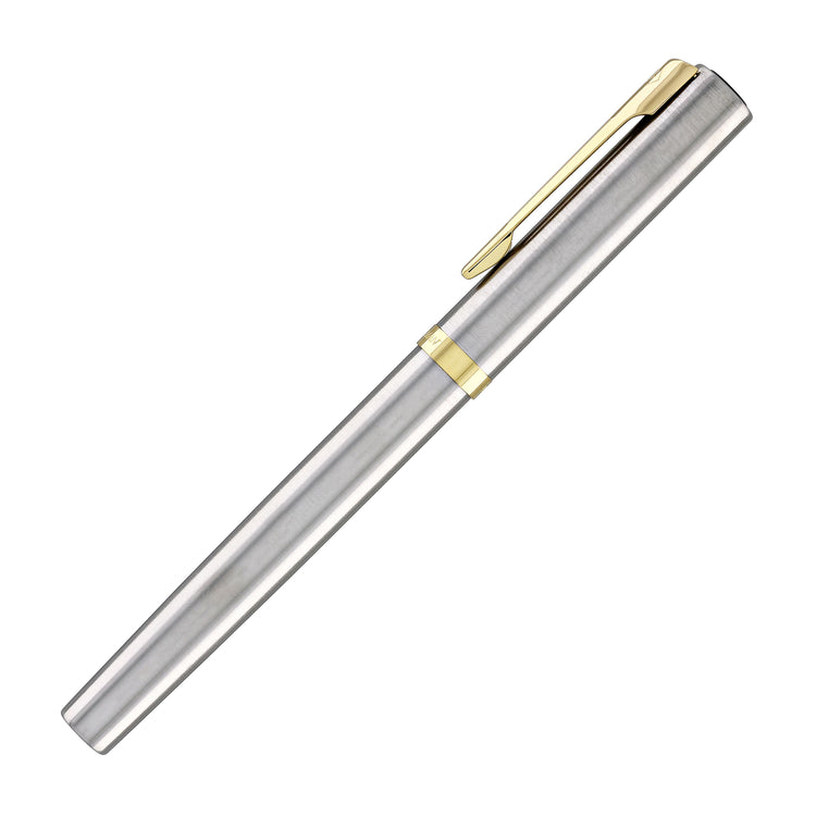 Waterman Impression Fountain Pen in Stainless Steel with Gold Coated - Fine Point