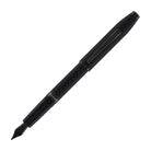 Cross Foundry Fountain Pen in Matte Black Lacquer with PVD Black Appointments - Medium Nib