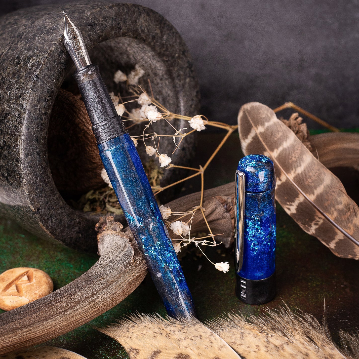 Benu Talisman Fountain Pen in Hawk’s Eye Fountain Pen