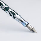 Conklin Endura Deco Crest Fountain Pen in Green with Chrome Trim