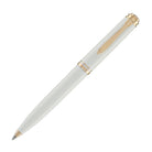 Pelikan Souveran 600 Ballpoint Pen in White & Rose Gold Trim
