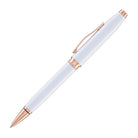 Cross Foundry Ballpoint Pen in Pearl White Lacquer with Rose Gold Appointments