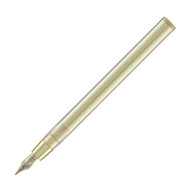ystudio Glamour Evolve Elemental Dip Pen in Brass Gold