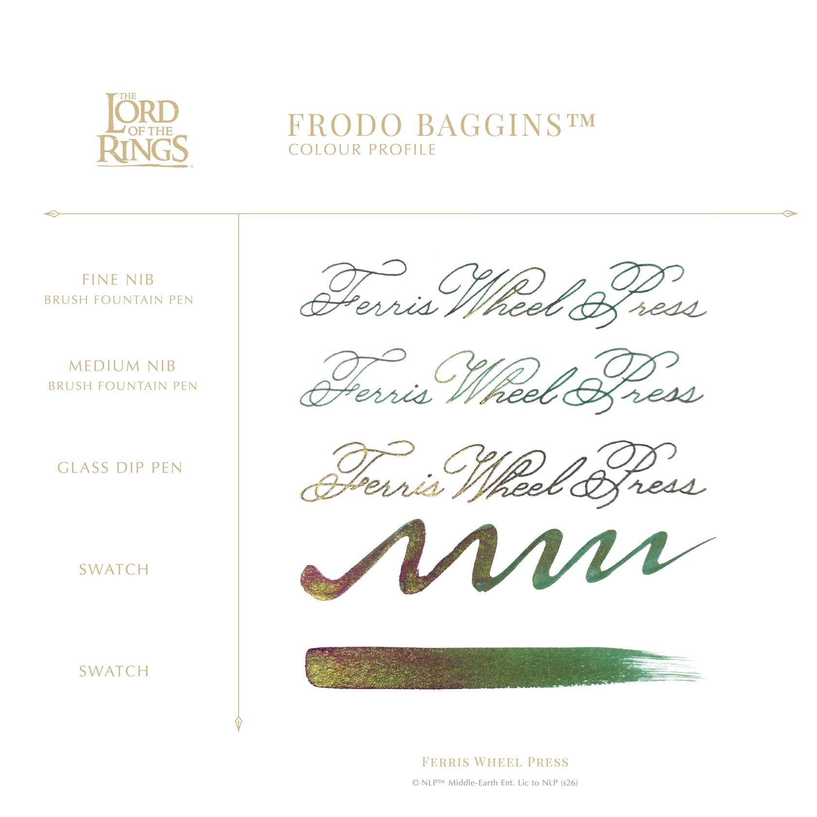Ferris Wheel Press Lord of the Rings Bottled Ink in Frodo Baggins