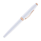 Cross Foundry Rollerball Pen in Pearl White Lacquer with Rose Gold Appointments