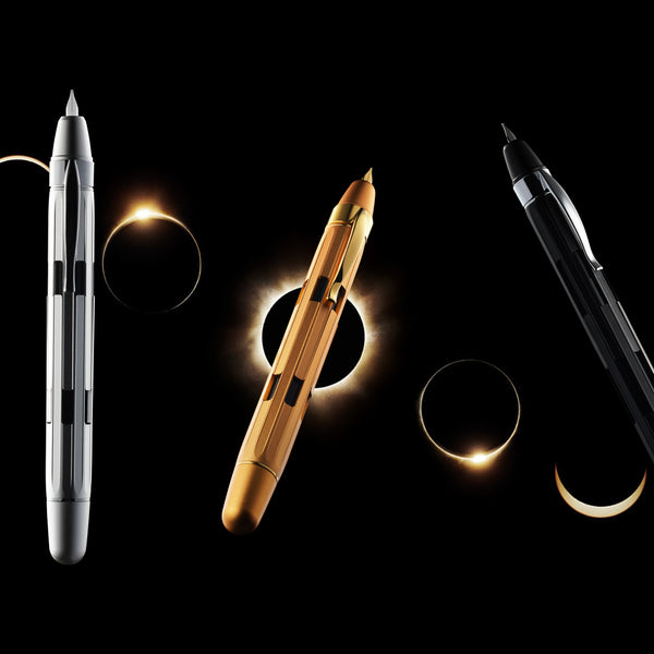 Nahvalur Eclipse Retractable Fountain Pen in Pure Gold Fountain Pen