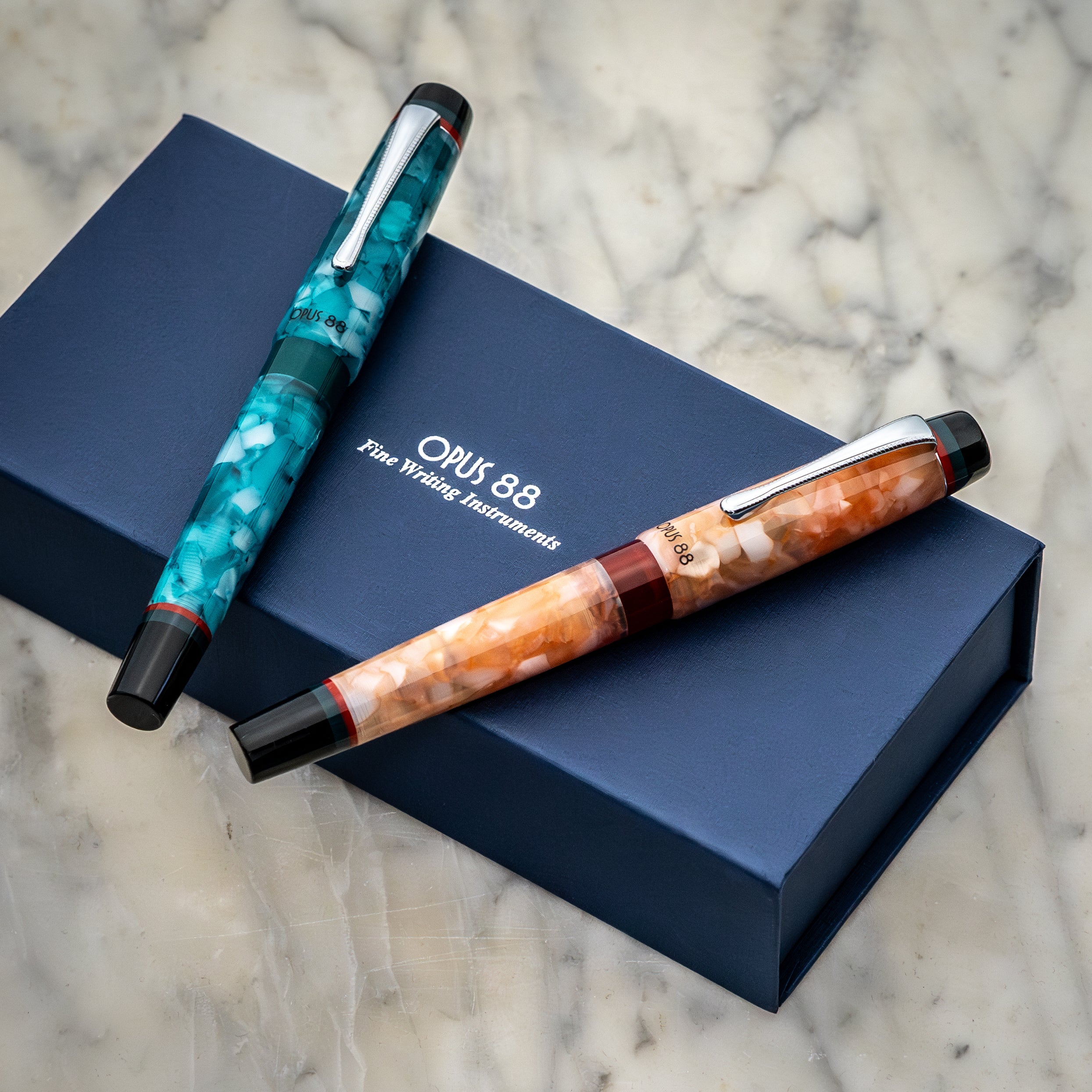 Opus 88 Minty Fountain Pen in Light Blue - Goldspot Pens