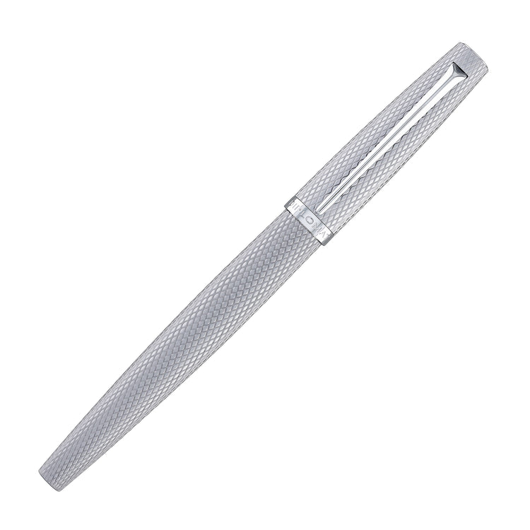 Diplomat Viper Fountain Pen in Silver Guilloche - Fine/Medium Nb