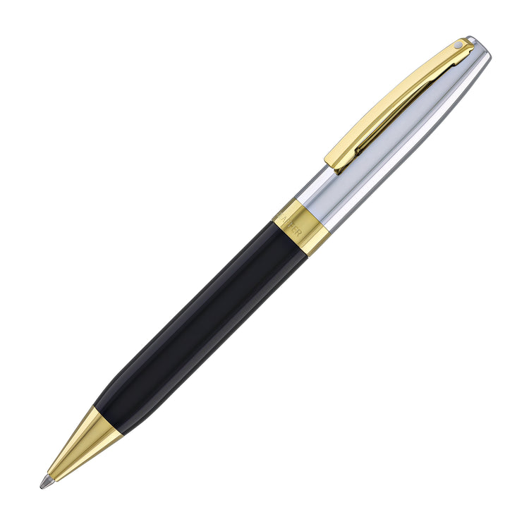 Sheaffer Legacy Ballpoint Pen in Black Lacquer with Chrome Cap 14kt Gold PVD