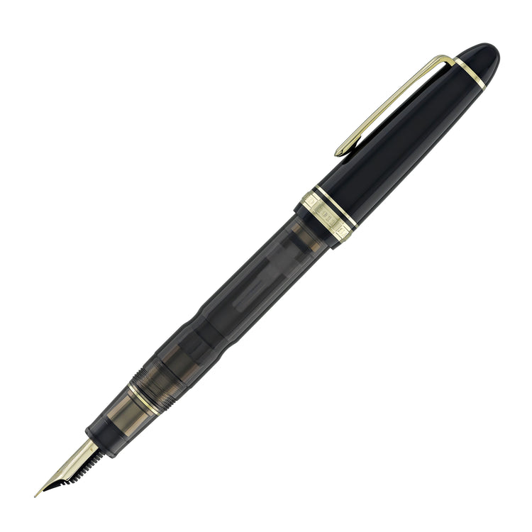 Sailor 1911 Realo Fountain Pen in Smoke Black - 18K with Gold Trim