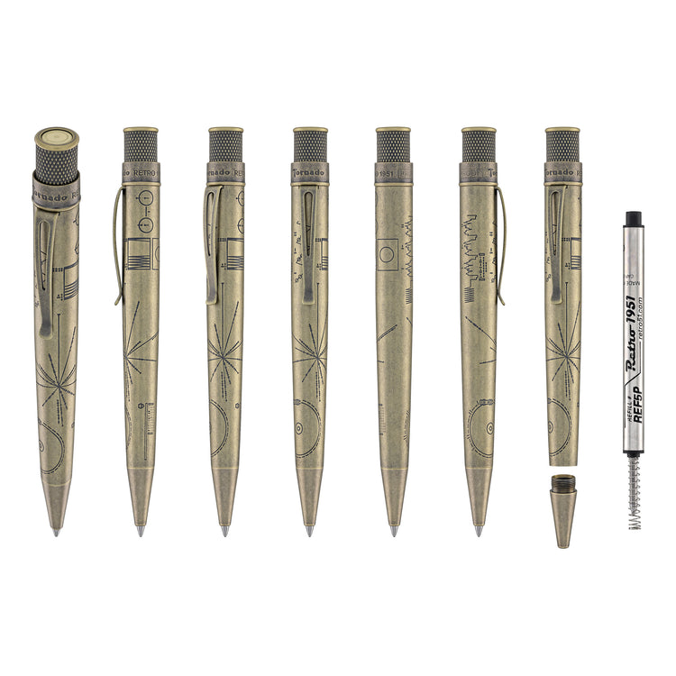 Retro 51 Tornado Rollerball Pen in Voyager Golden Record Limited Edition