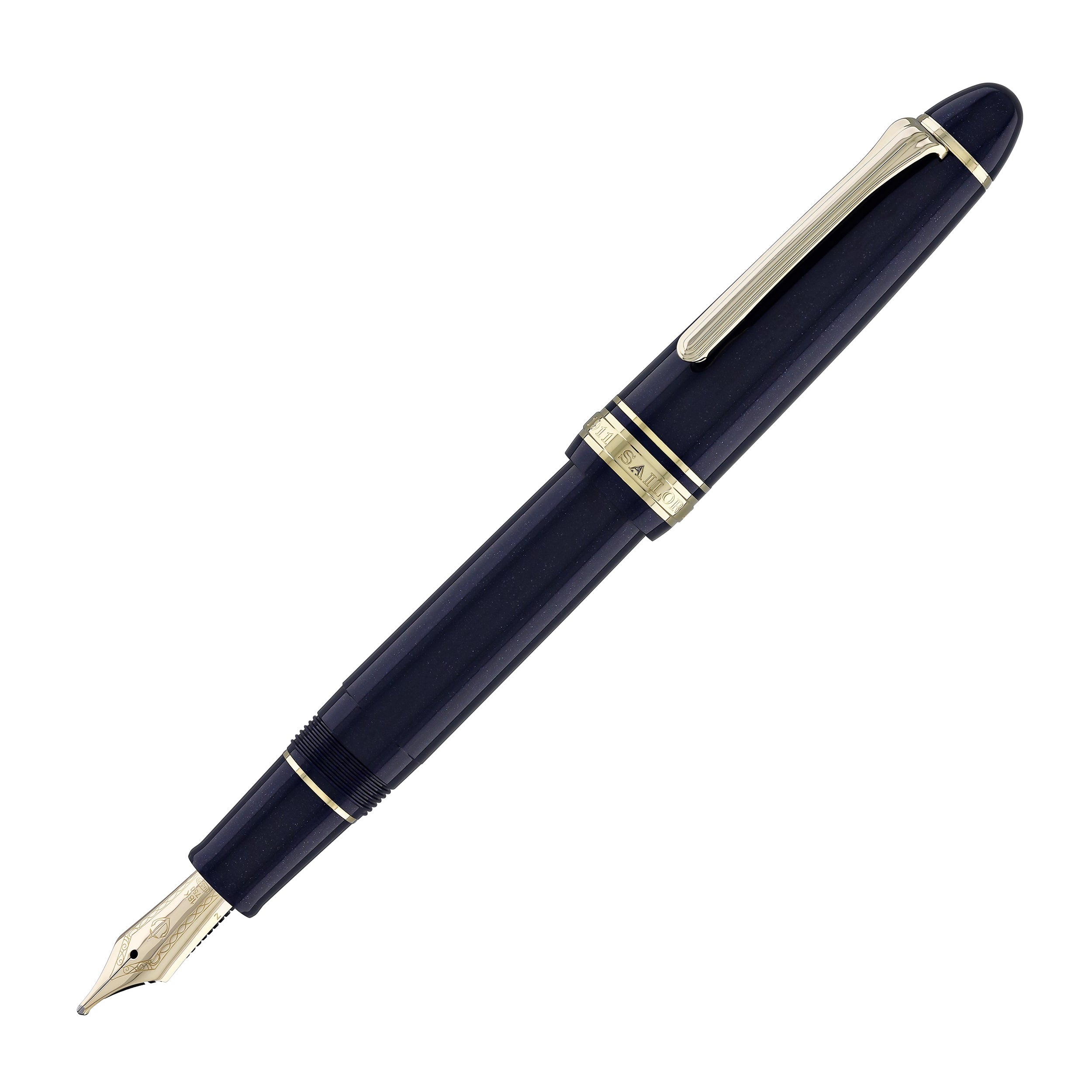 SAILOR 1911 万年筆 14K ペン先 ネイビー セーラー【A1061】 Sailor 1911 Large Fountain Pen in Shining Blue - 18kt Gold Nib