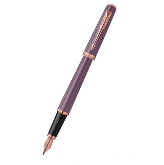 Parker Meridian Fountain Pen in Purple Lacquer with Pink Gold Trim - Fine