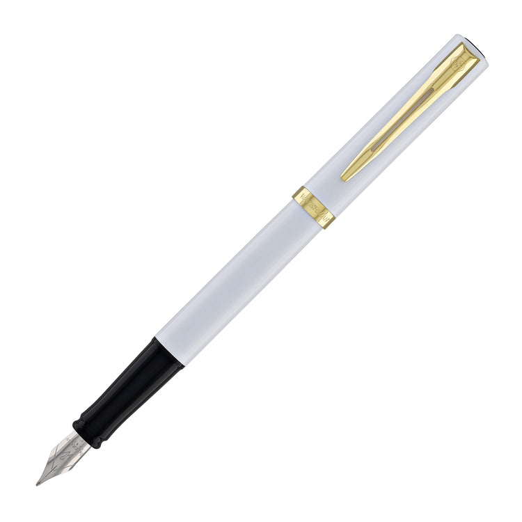 Waterman Impression Fountain Pen in White with Gold Coated - Fine Point