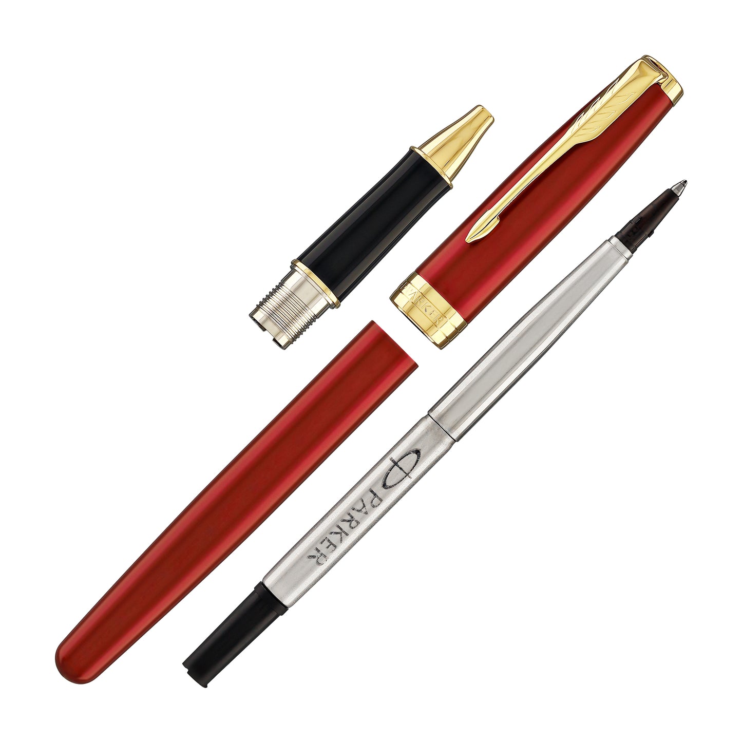 Parker Sonnet Rollerball Pen in Lacquered Red with Gold Trim