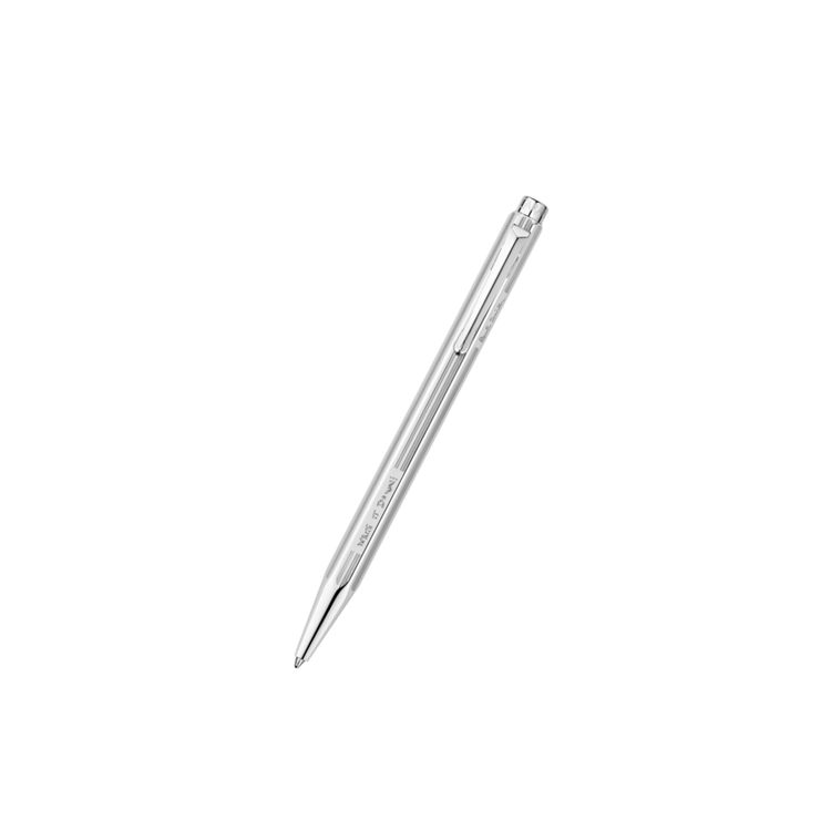 Caran d'Ache Ecridor Paul Smith 5 Ballpoint Pen Gift Set in Silver with Leather Case