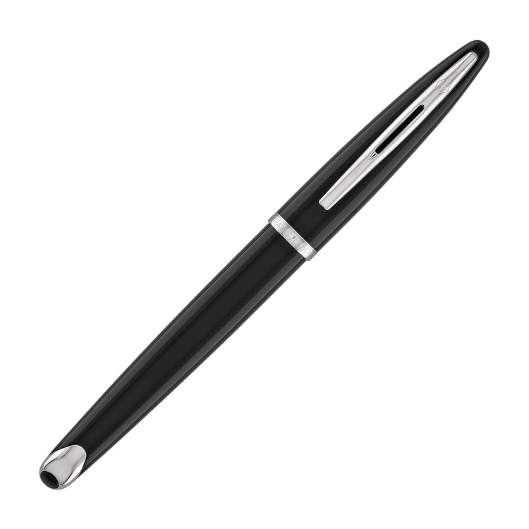 Waterman Carene Fountain Pen in Black Sea with Stainless Steel Trim - 18K Gold