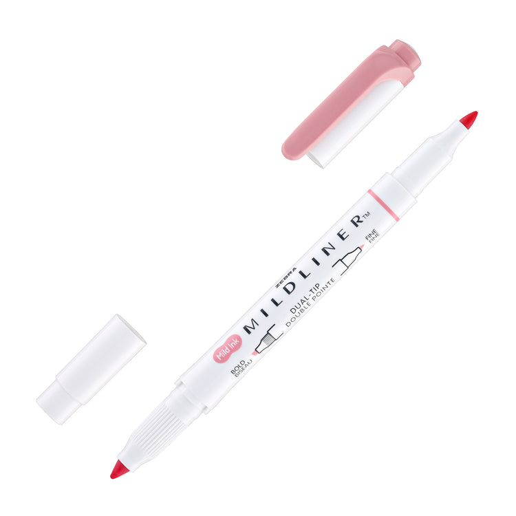 Zebra Mildliner Dual-Tip Highlighter in Dusty Pink