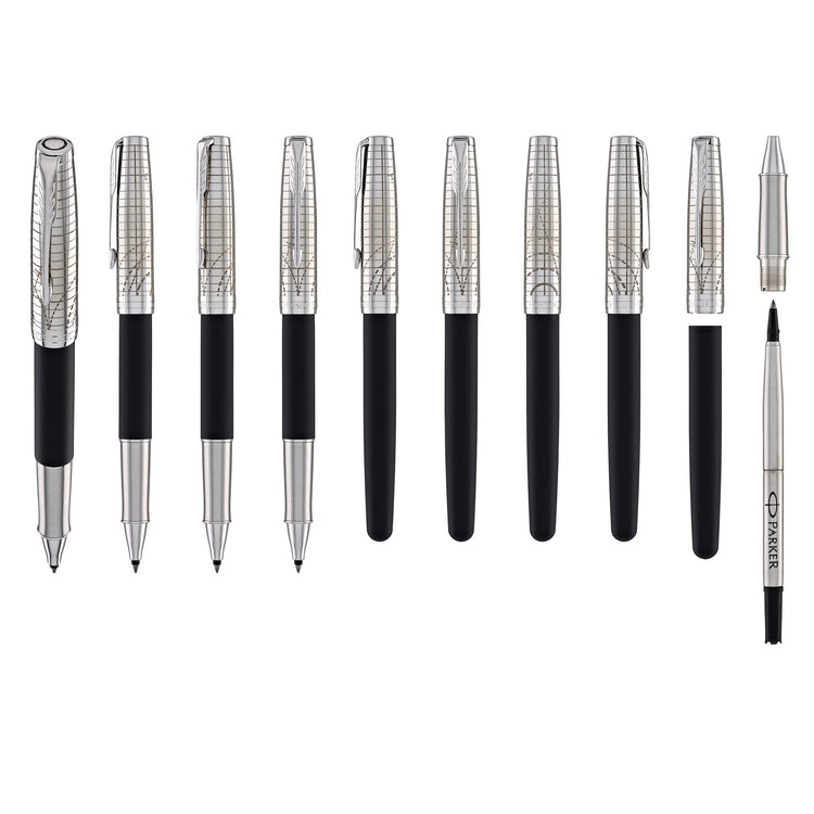 Parker Sonnet Premium Rollerball Pen in Legacy of Flight with Chrome Trim