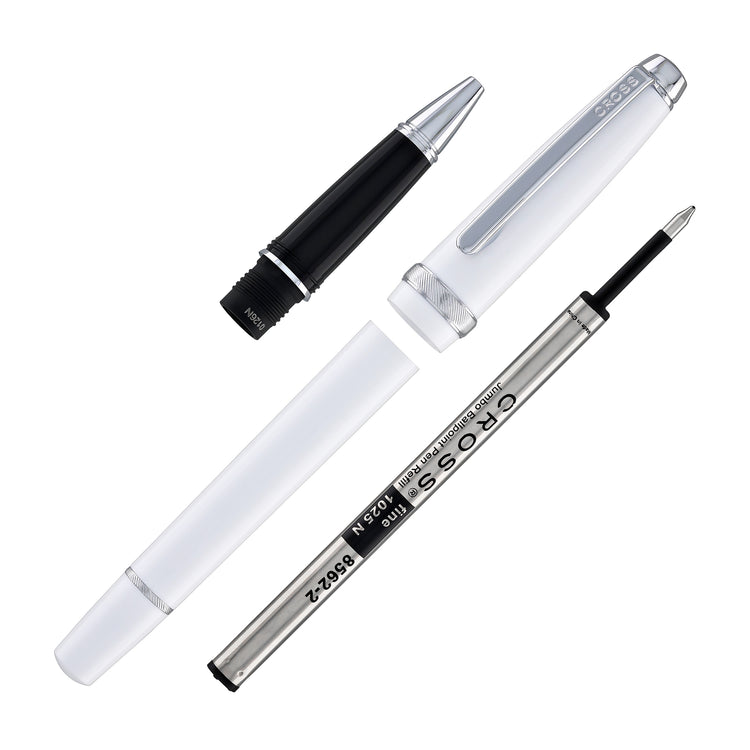 Cross Lume Ballpoint Pen in Porcelain White with Polished Chrome Appointments