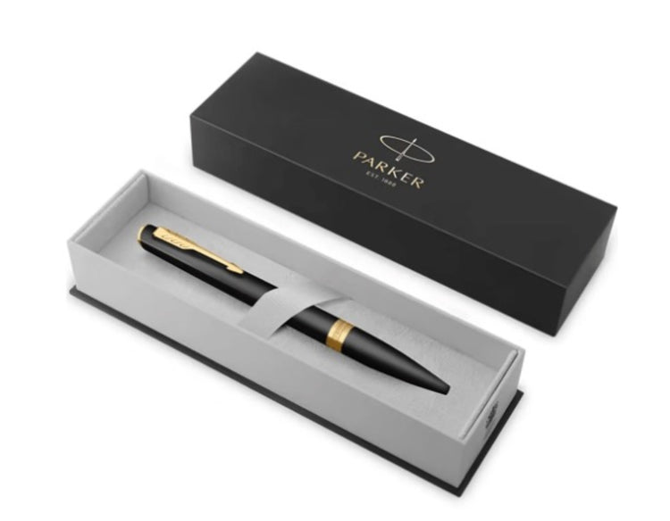 Parker Meridian Ballpoint Pen in Black with Gold Trim