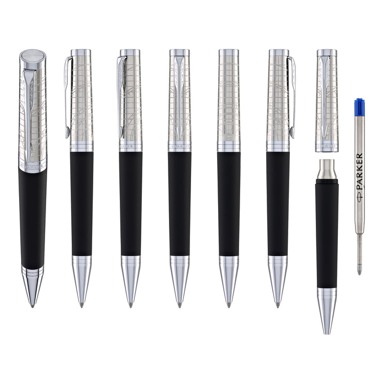 Parker Ingenuity Ballpoint Pen in Legacy of Flight with Chrome Trim