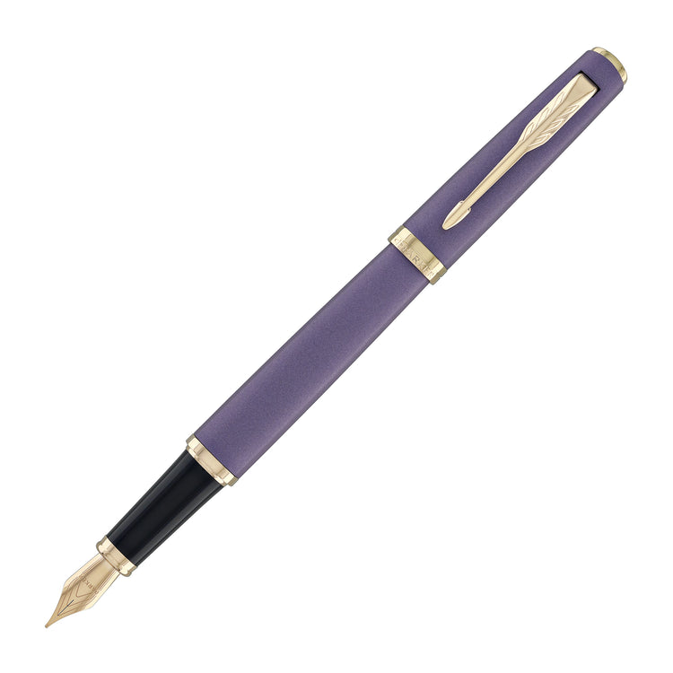 Parker Meridian Fountain Pen in Purple Lacquer with Pink Gold Trim