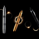 Nahvalur Eclipse Retractable Fountain Pen in Black with Gold Trim Fountain Pen