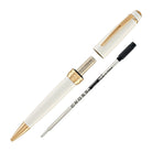 Cross Bailey Ballpoint Pen Pearlescent White Lacquer with Rose Gold Trim