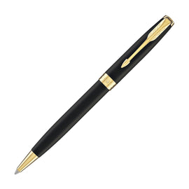 Parker Sonnet Retractable Ballpoint Pen in Matte Lacquered Black with Gold Trim
