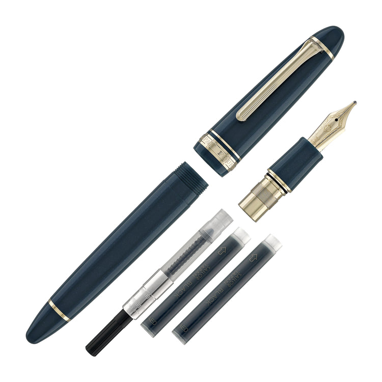 Large Ink Pen Sailor 1911 Large Fountain Pen in Shining Green - 18kt Gold Nib ...