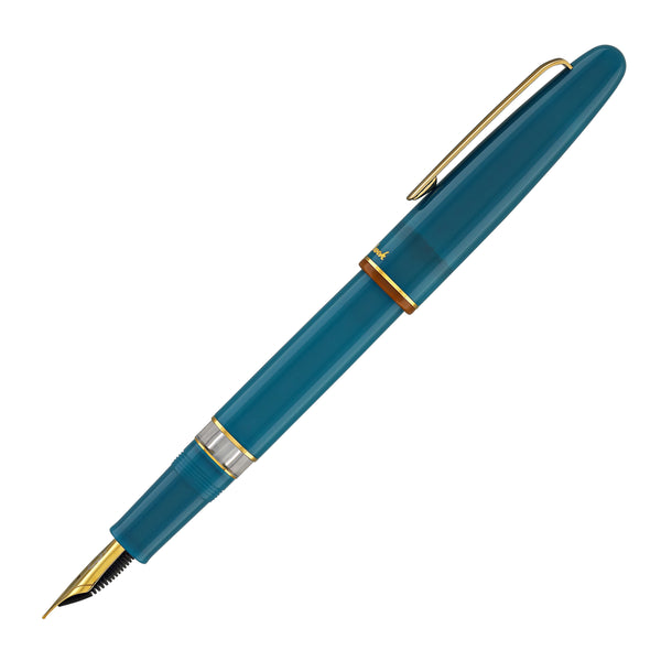 Esterbrook Estie Back to the Lands Button Piston Fountain Pen in Funky Lake with Gold Trim Fountain Pen