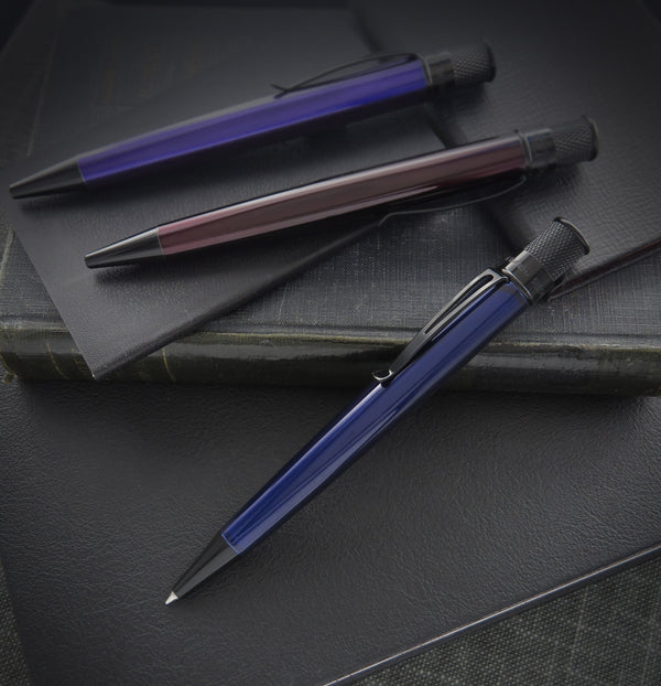 Retro 51 Tornado™ Stealth Rollerball Pen in Blue Black Rollerball Pen