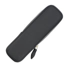 Visconti Classic Black Leather 2 Pen Case with Red Lining