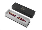 Parker Meridian Ballpoint Pen in Red with Gold Trim