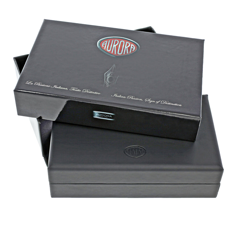 Aurora Optima Fountain Pen in Black - 14K Gold Fine Point