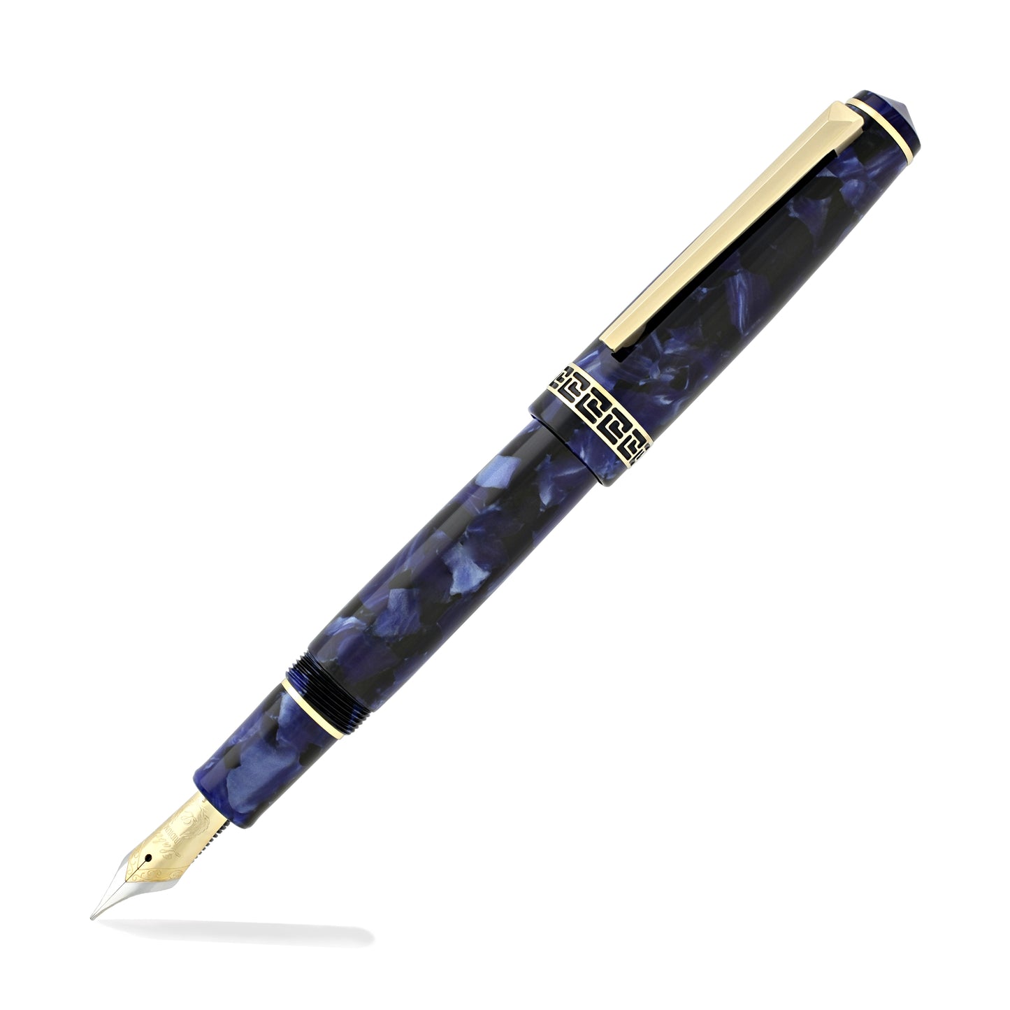 Laban Grecian Fountain Pen in Blue Marble Fountain Pen