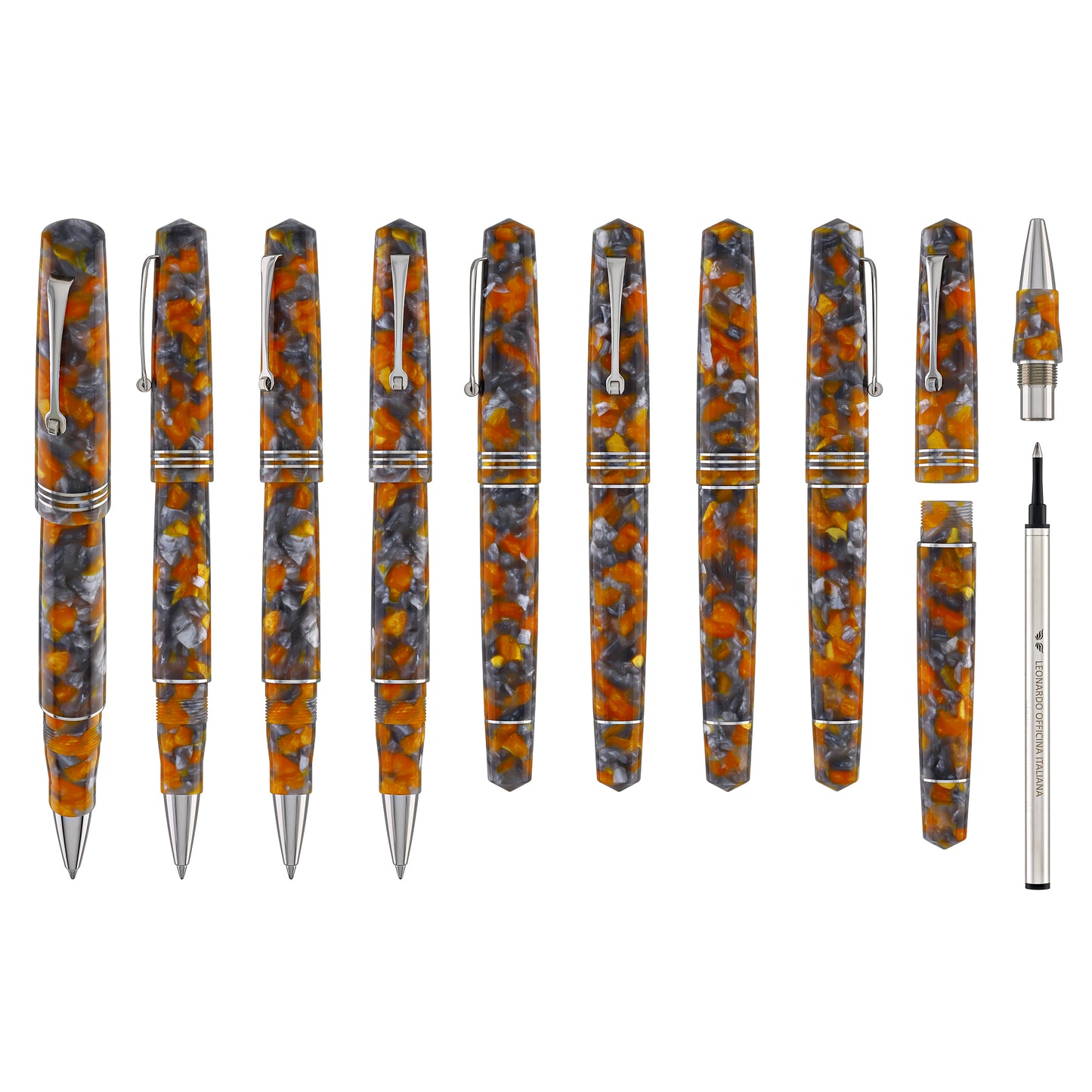 Leonardo Momento Zero Rollerball Pen in Lava e Cenere