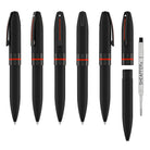Sheaffer Icon Ballpoint Pen in Matte Black Lacquer with Red PVD Trim