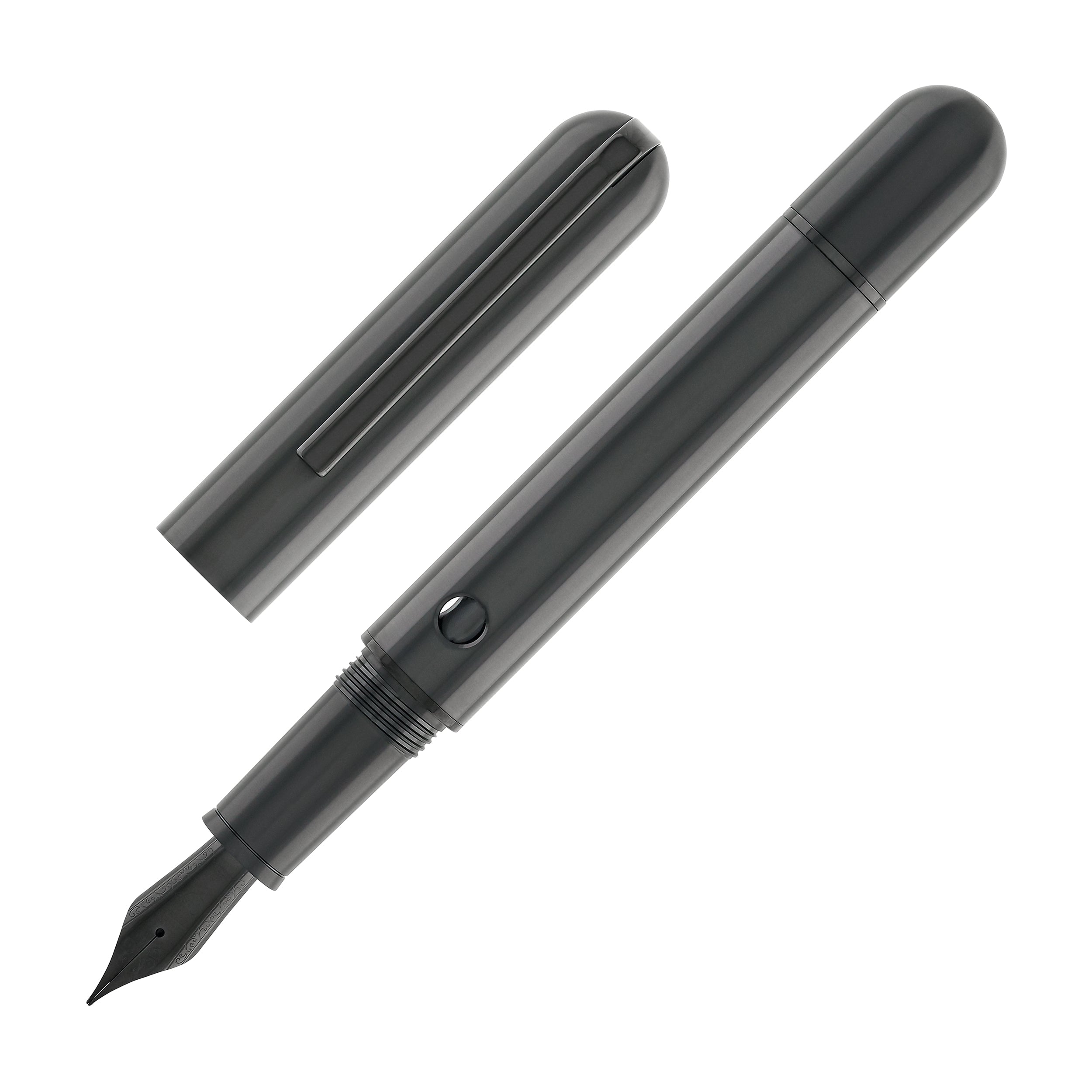 Nahvalur Nautilus Fountain Pen in Ti Black - Goldspot Pens