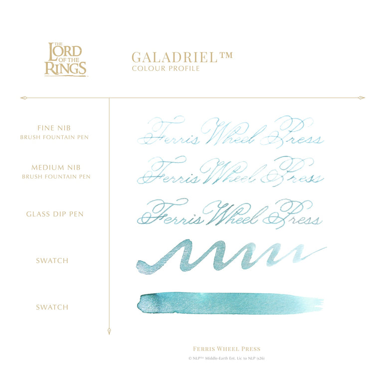 Ferris Wheel Press Lord of the Rings Bottled Ink in Galadriel - 38 mL