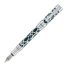 Conklin Endura Deco Crest Fountain Pen in Green with Chrome Trim
