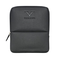 Visconti Classic Black Leather 6 Pen Case with Red Lining